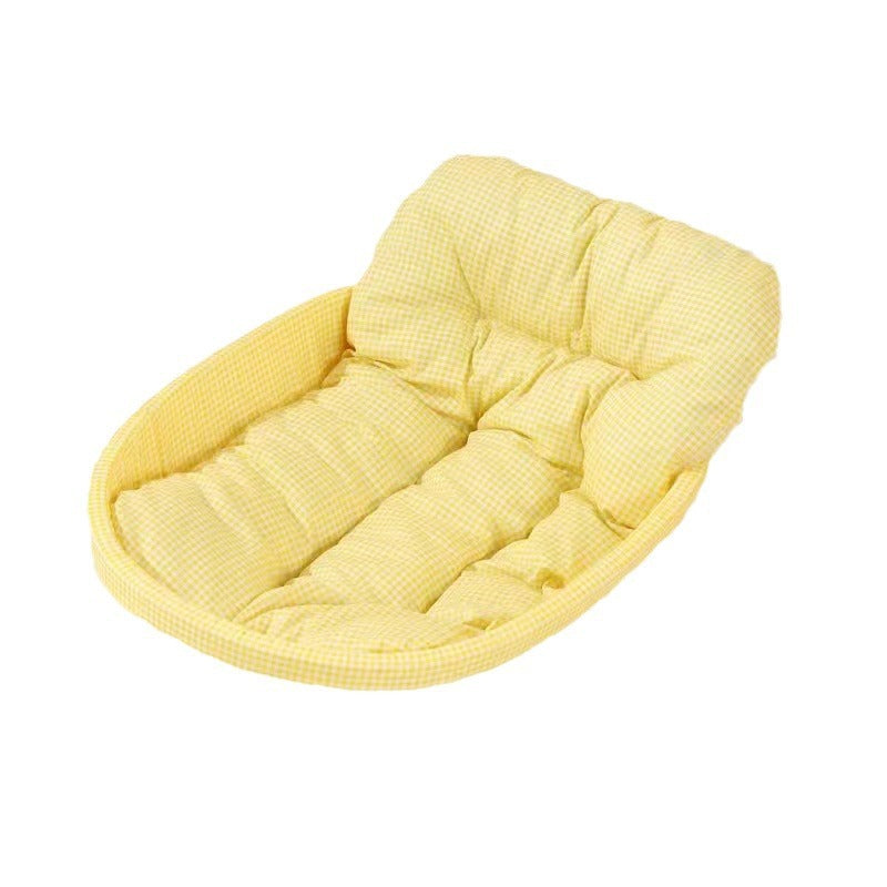 Modern Minimalist Polyester Sponge Oval Cat Bed For Living Room & Bedroom