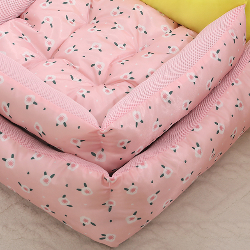 Contemporary Creative Oxford Fabric PP Cotton Rectangular Moon-Shaped Cat Bed 1-Toy Ball For Living Room & Bedroom