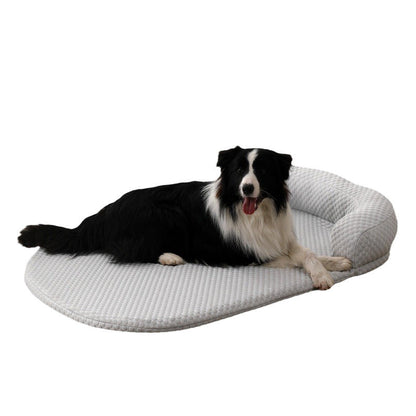 Modern Minimalist Cooling Ice Silk Sponge PP Cotton Oval Dog Bed For Living Room & Bedroom