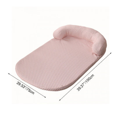 Modern Minimalist Cooling Ice Silk Sponge PP Cotton Oval Dog Bed For Living Room & Bedroom