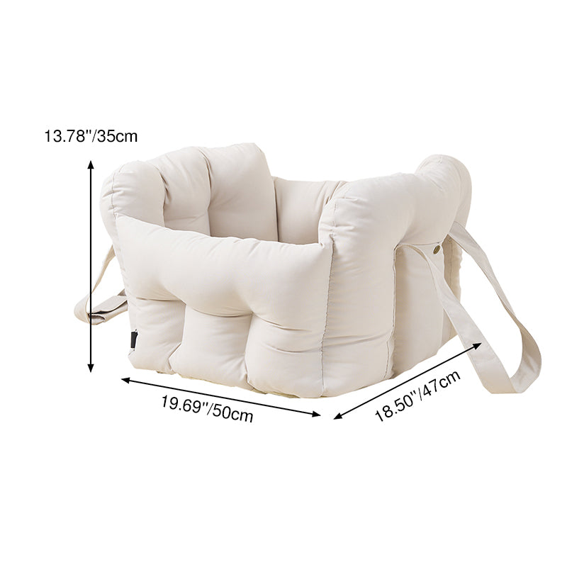 Modern Minimalist Cool Silk Cotton PP Cotton Rectangular Portable Car Dog Bed For Outdoor & Home