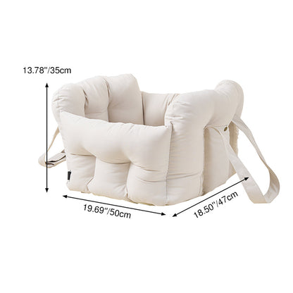 Modern Minimalist Cool Silk Cotton PP Cotton Rectangular Portable Car Dog Bed For Outdoor & Home