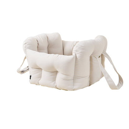 Modern Minimalist Cool Silk Cotton PP Cotton Rectangular Portable Car Dog Bed For Outdoor & Home