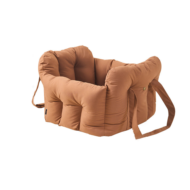 Modern Minimalist Cool Silk Cotton PP Cotton Rectangular Portable Car Dog Bed For Outdoor & Home