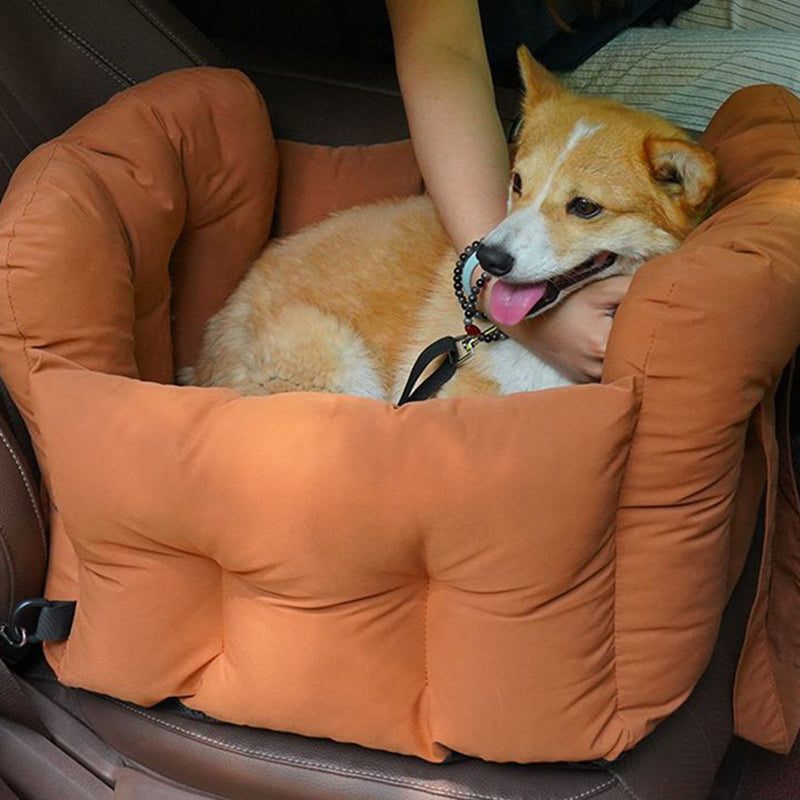 Modern Minimalist Cool Silk Cotton PP Cotton Rectangular Portable Car Dog Bed For Outdoor & Home