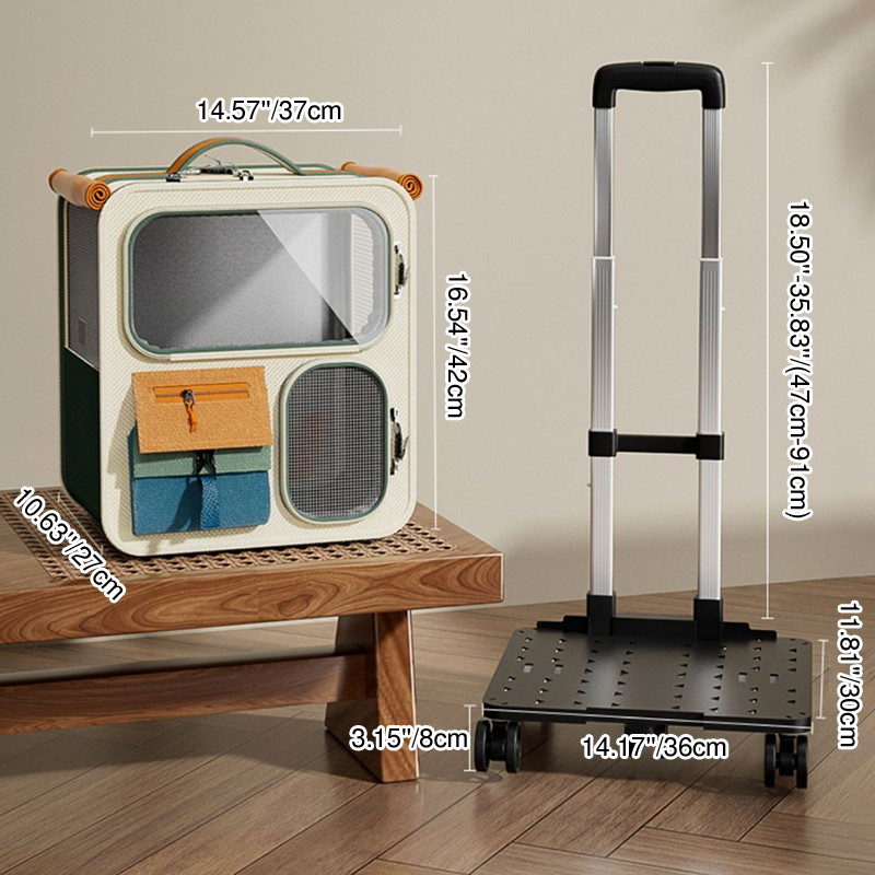 Modern Minimalist Canvas PP Rectangular Movable Removable Cat Travel Carrier Cat Bed For Outdoor