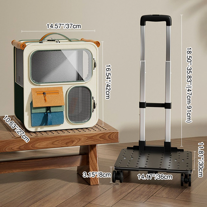 Modern Minimalist Canvas PP Rectangular Movable Removable Cat Travel Carrier Cat Bed For Outdoor