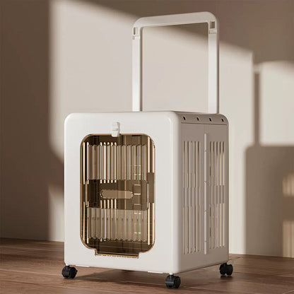 Modern Minimalist ABS PP Rectangular Movable Foldable Cat Travel Carrier Cat Bed For Outdoor