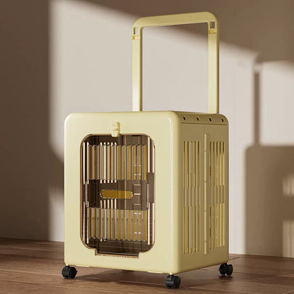Modern Minimalist ABS PP Rectangular Movable Foldable Cat Travel Carrier Cat Bed For Outdoor