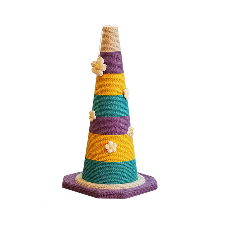 Contemporary Creative Plastic Sisal Cone Cat Scratching Post For Living Room