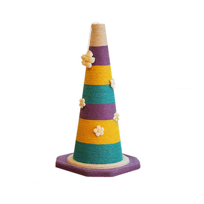 Contemporary Creative Plastic Sisal Cone Cat Scratching Post For Living Room