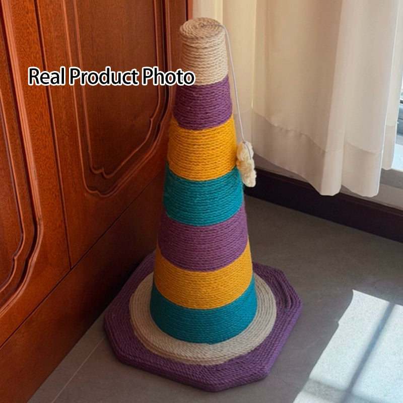 Contemporary Creative Plastic Sisal Cone Cat Scratching Post For Living Room