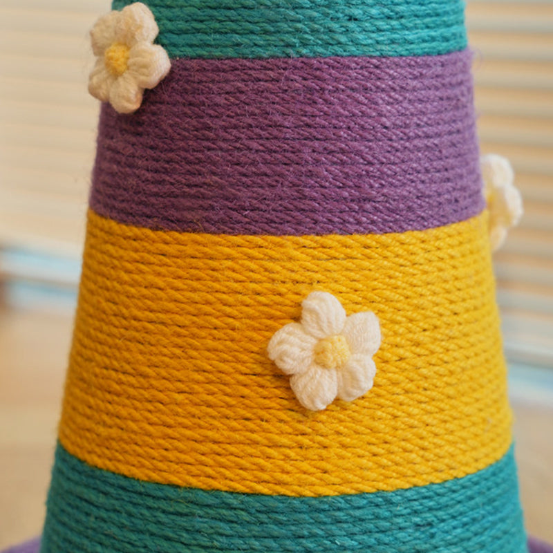 Contemporary Creative Plastic Sisal Cone Cat Scratching Post For Living Room