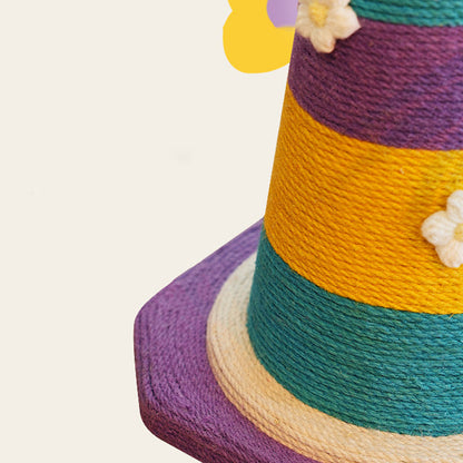 Contemporary Creative Plastic Sisal Cone Cat Scratching Post For Living Room