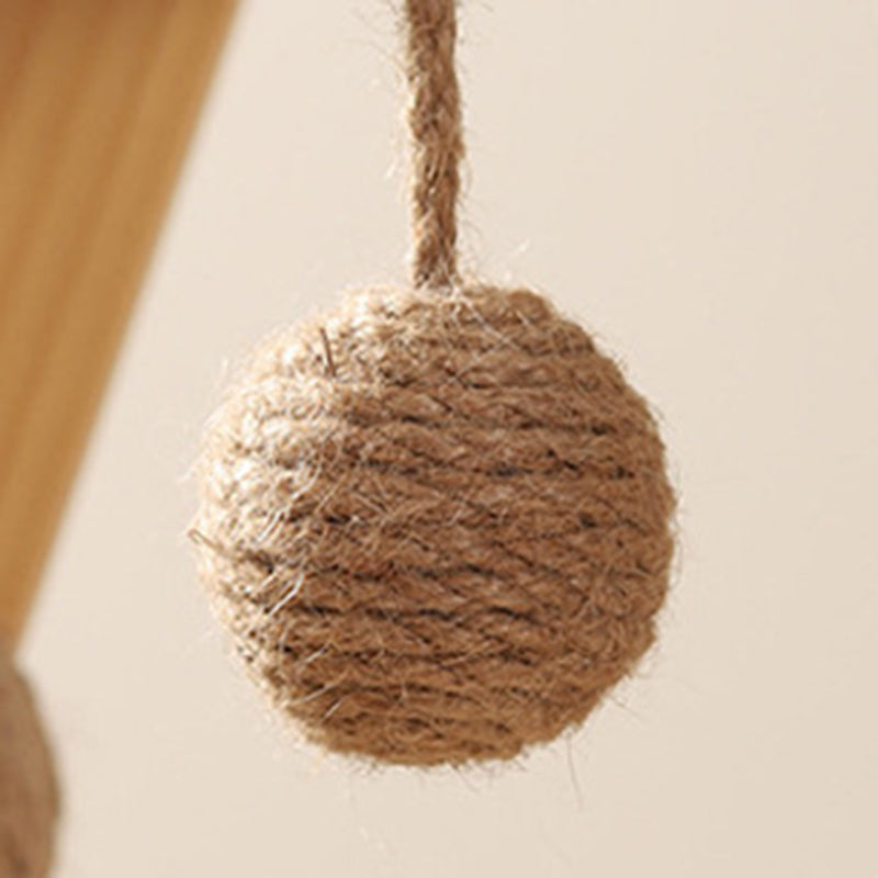 Modern Minimalist MDF Cotton-linen Jute Triangular Cat Tree & Condos 1-Hammock 2-Scratching Post For Living Room
