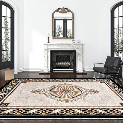 Contemporary Creative Rectangular Polyester Velvet Non-Woven Fabric Non-Slip Printed Rug for Living Room