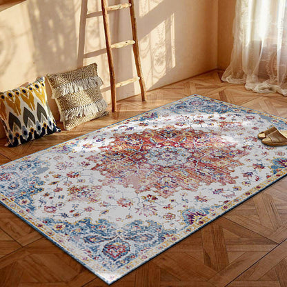 Contemporary Creative Rectangular Polyester Velvet Non-Woven Fabric Non-Slip Printed Rug for Living Room
