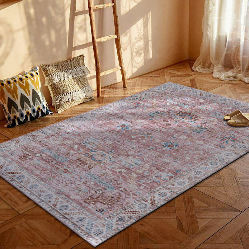 Contemporary Creative Rectangular Polyester Velvet Non-Woven Fabric Non-Slip Printed Rug for Living Room