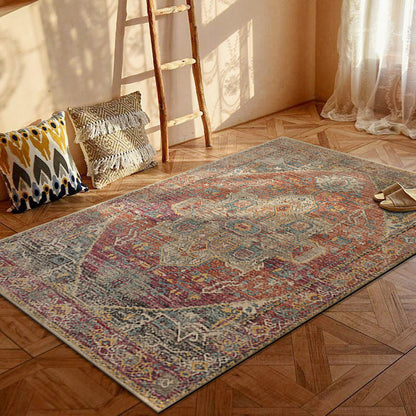Contemporary Creative Rectangular Polyester Velvet Non-Woven Fabric Non-Slip Printed Rug for Living Room