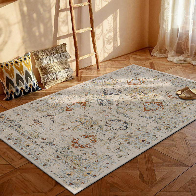 Contemporary Creative Rectangular Polyester Velvet Non-Woven Fabric Non-Slip Printed Rug for Living Room