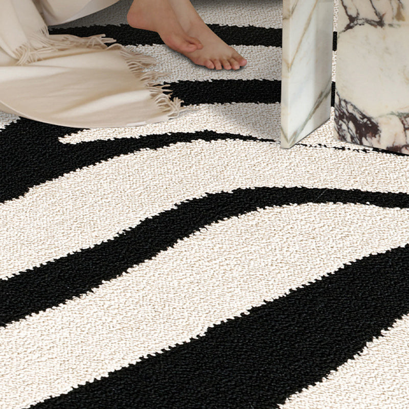 Modern Minimalist Rectangular Polypropylene Dotted Plastic Cotton Linen Non-Slip Printed Rug For Living Room