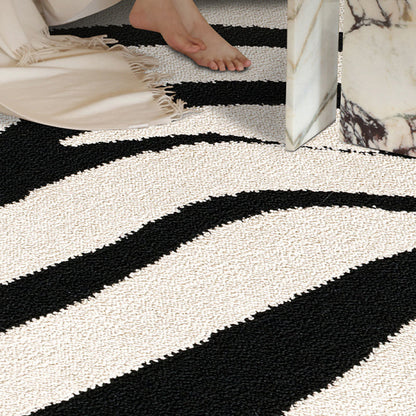 Modern Minimalist Rectangular Polypropylene Dotted Plastic Cotton Linen Non-Slip Printed Rug For Living Room