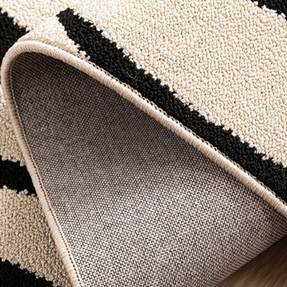 Modern Minimalist Rectangular Polypropylene Dotted Plastic Cotton Linen Non-Slip Printed Rug For Living Room