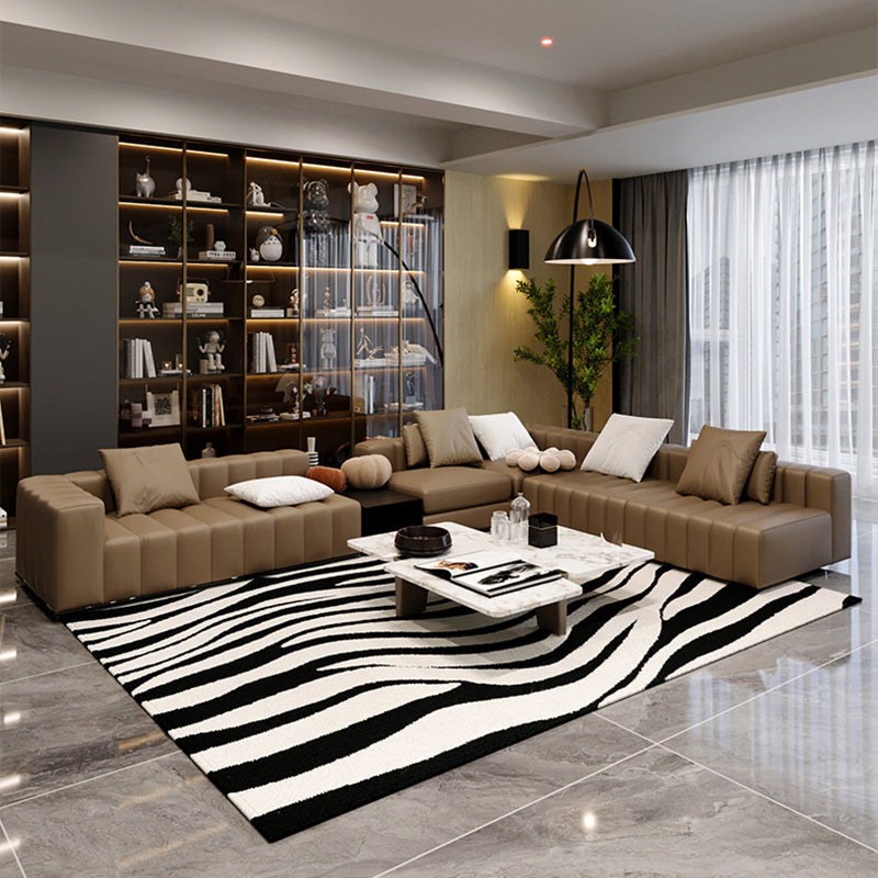 Modern Minimalist Rectangular Polypropylene Dotted Plastic Cotton Linen Non-Slip Printed Rug For Living Room