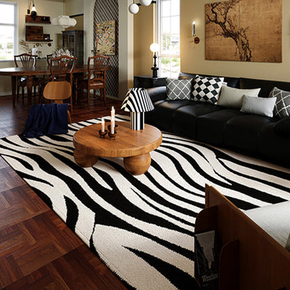 Modern Minimalist Rectangular Polypropylene Dotted Plastic Cotton Linen Non-Slip Printed Rug For Living Room