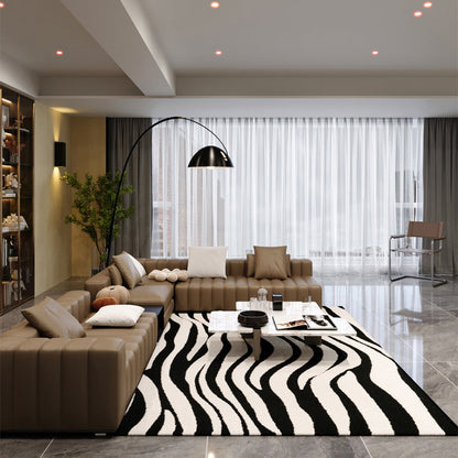 Modern Minimalist Rectangular Polypropylene Dotted Plastic Cotton Linen Non-Slip Printed Rug For Living Room