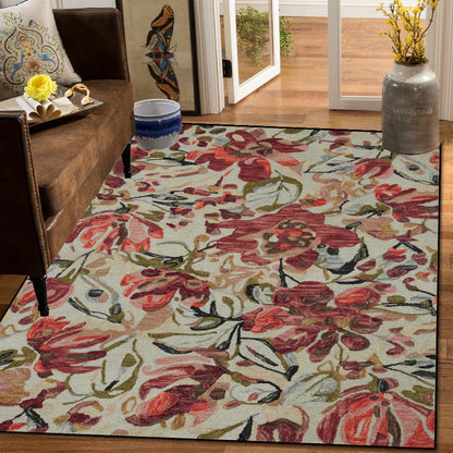 Traditional Vintage Rectangular Polyester Velvet Non-Woven Fabric Non-Slip Printed Rug For Living Room
