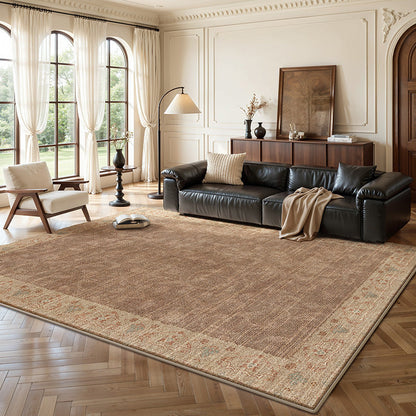 Traditional Vintage Rectangular Polyester Fiber Cotton Non-Slip Printed Rug For Living Room
