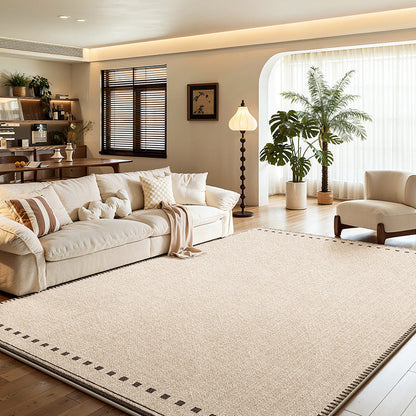 Contemporary Scandinavian Rectangular Faux Cashmere Cotton Non-Slip Printed Rug For Living Room