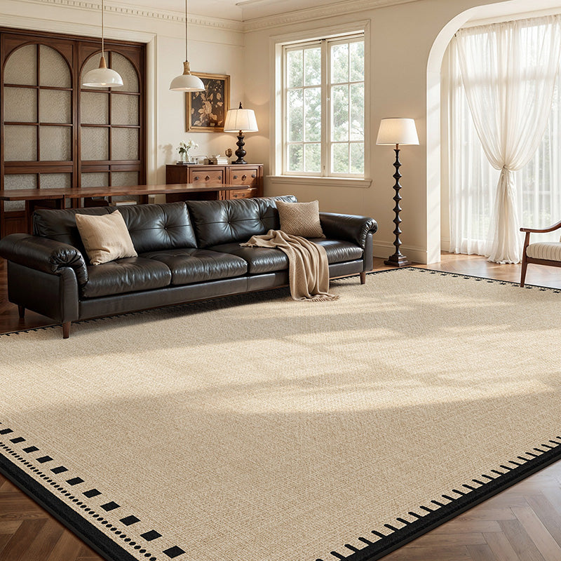 Contemporary Scandinavian Rectangular Faux Cashmere Cotton Non-Slip Printed Rug For Living Room