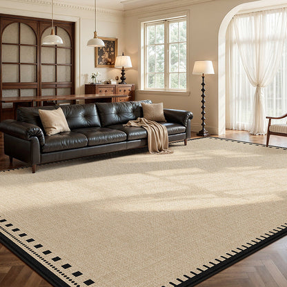 Contemporary Scandinavian Rectangular Faux Cashmere Cotton Non-Slip Printed Rug For Living Room