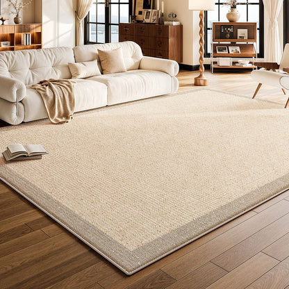 Contemporary Scandinavian Rectangular Faux Cashmere Cotton Non-Slip Printed Rug For Living Room