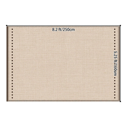 Contemporary Scandinavian Rectangular Faux Cashmere Cotton Non-Slip Printed Rug For Living Room