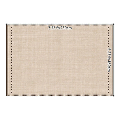 Contemporary Scandinavian Rectangular Faux Cashmere Cotton Non-Slip Printed Rug For Living Room
