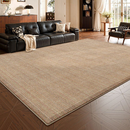 Traditional Vintage Rectangular Polyester Fiber Dotted Plastic Cotton Linen Printed Non-Slip Rug For Living Room
