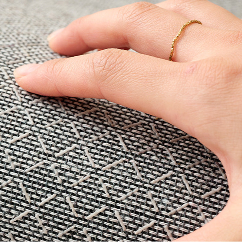 Traditional Vintage Rectangular Polyester Fiber Dotted Plastic Cotton Linen Printed Non-Slip Rug For Living Room