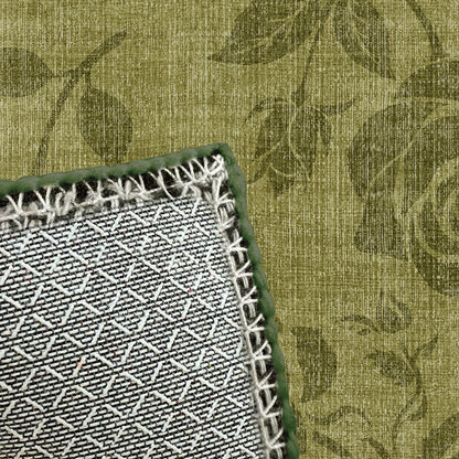 Traditional Vintage Rectangular Polyester Fiber Dotted Plastic Cotton Linen Printed Non-Slip Rug For Living Room