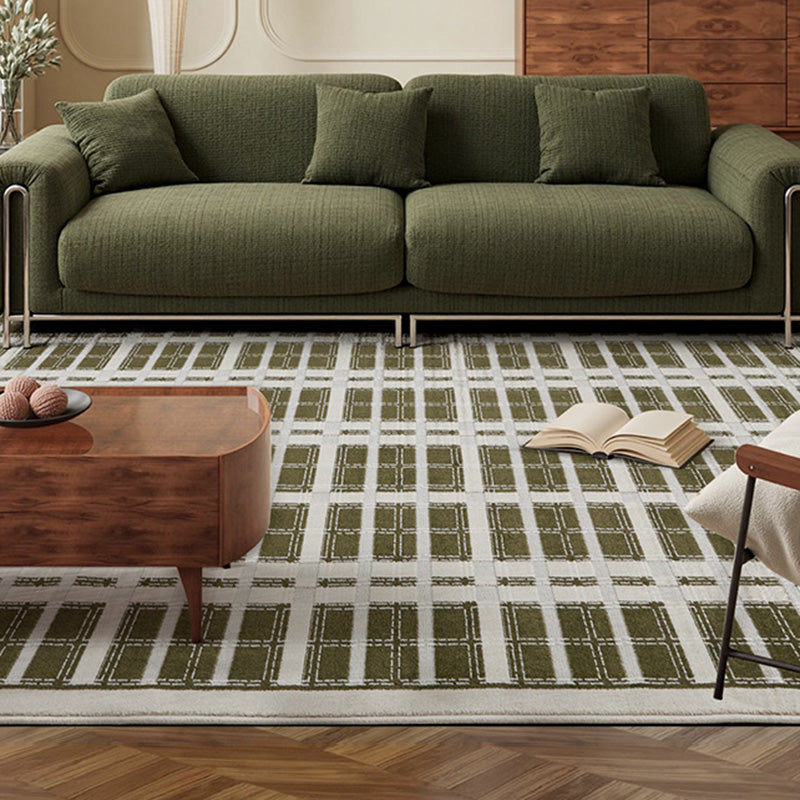 Traditional Vintage Rectangular Polypropylene Polyester Jute High-Low Texture Non-Slip Rug For Living Room