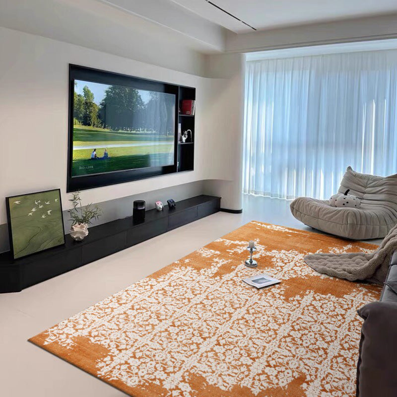 Traditional Vintage Rectangular Polypropylene Polyester Jute High-Low Texture Non-Slip Rug For Living Room