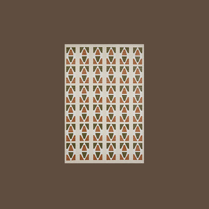 Traditional Vintage Rectangular Polypropylene Polyester Jute High-Low Texture Non-Slip Rug For Living Room