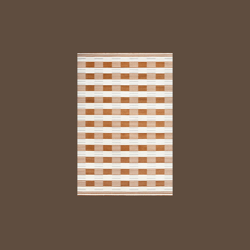 Traditional Vintage Rectangular Polypropylene Polyester Jute High-Low Texture Non-Slip Rug For Living Room