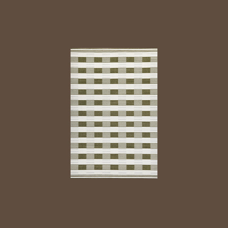 Traditional Vintage Rectangular Polypropylene Polyester Jute High-Low Texture Non-Slip Rug For Living Room