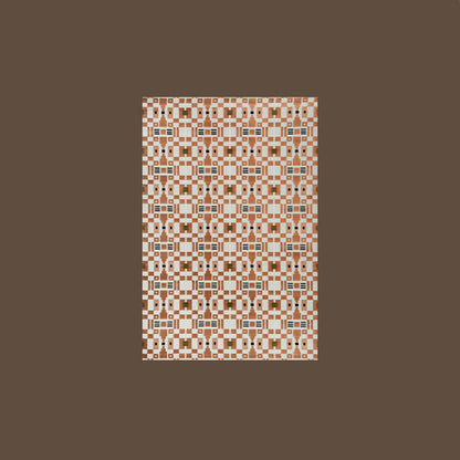 Traditional Vintage Rectangular Polypropylene Polyester Jute High-Low Texture Non-Slip Rug For Living Room