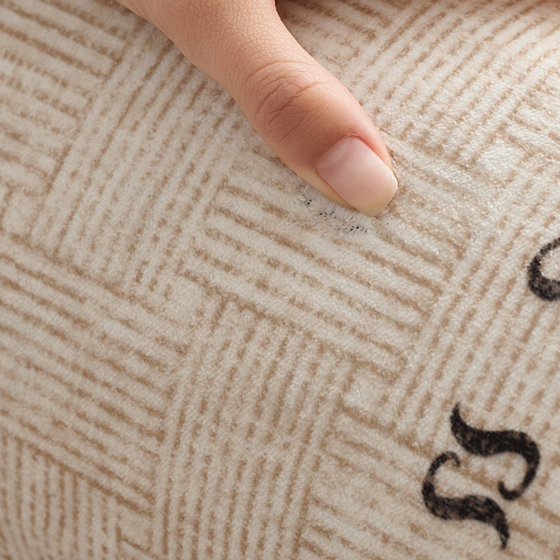 Contemporary Scandinavian Rectangular Faux Cashmere Cotton Non-Slip Printed Rug For Living Room