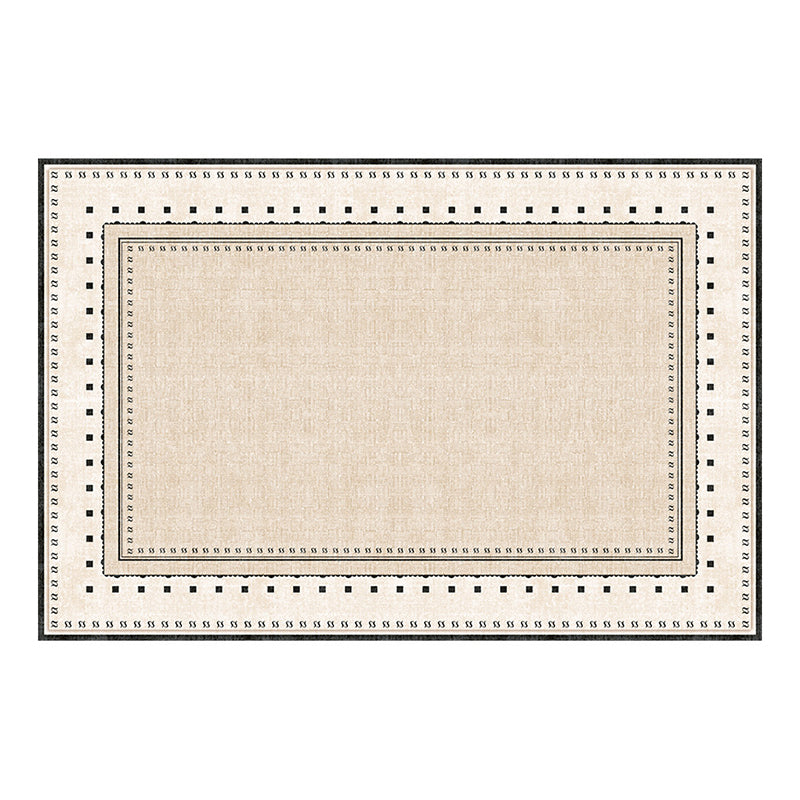 Contemporary Scandinavian Rectangular Faux Cashmere Cotton Non-Slip Printed Rug For Living Room