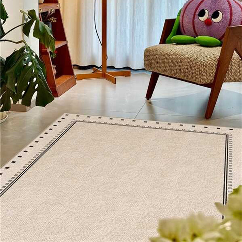 Contemporary Scandinavian Rectangular Faux Cashmere Cotton Non-Slip Printed Rug For Living Room